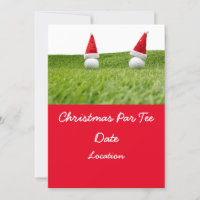 Golf ball on green for Christmas Party