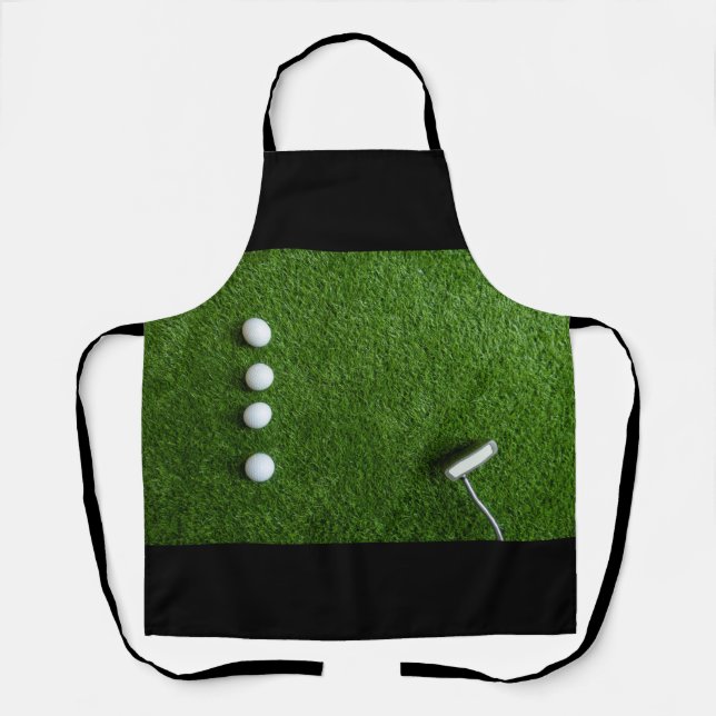 Golf ball on green grass apron (Front)