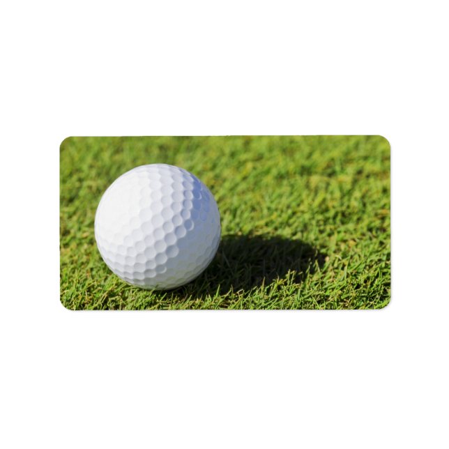 Golf Ball On Green Grass Course - Customised Label (Front)