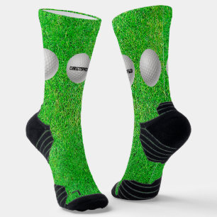 Golf Ball on Green Water Bottle stylish white golf Socks
