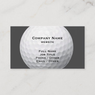 Golf Ball on Grey Business Card