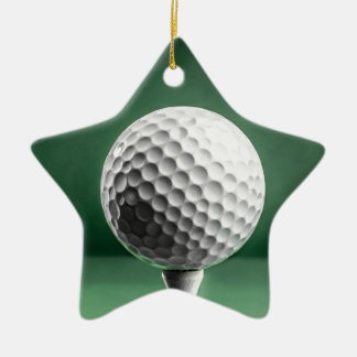 Golf Ball on Tee Ceramic Decoration