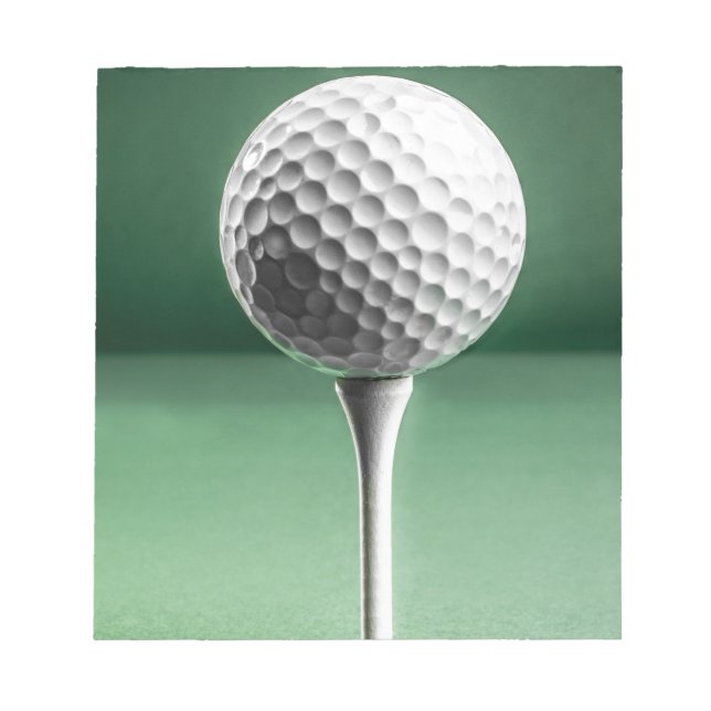 Golf Ball on Tee Notepad (Front)