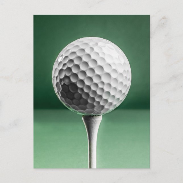 Golf Ball on Tee Postcard (Front)