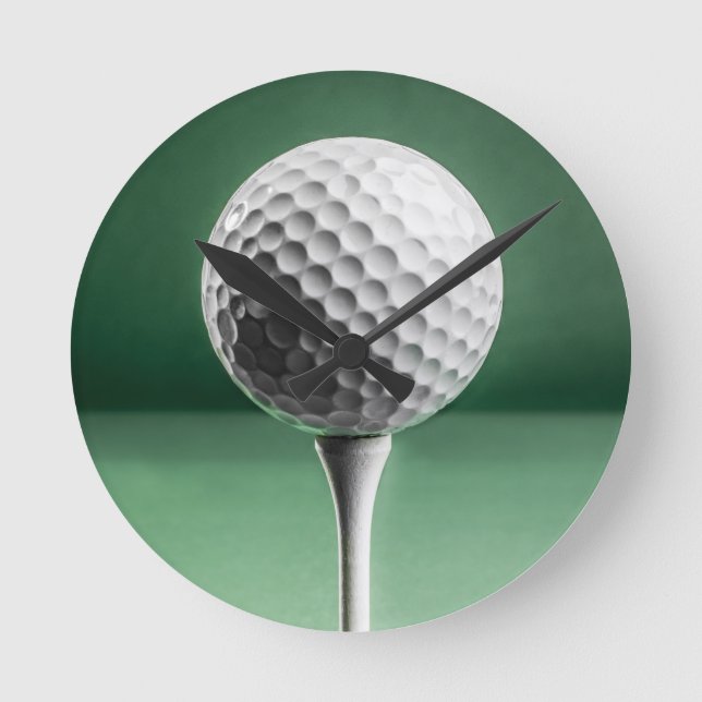 Golf Ball on Tee Round Clock (Front)