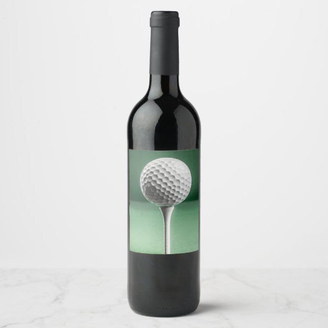 Golf Ball on Tee Wine Label (Front)