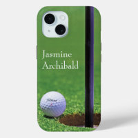 Golf ball on the edge of cup Close-up Personalise