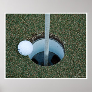 Golf Ball on the Edge Poster