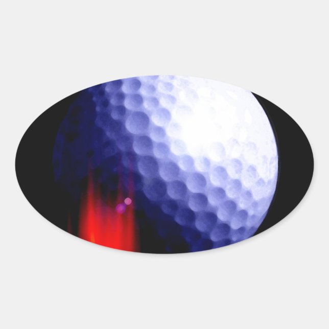 Golf Ball Oval Sticker (Front)