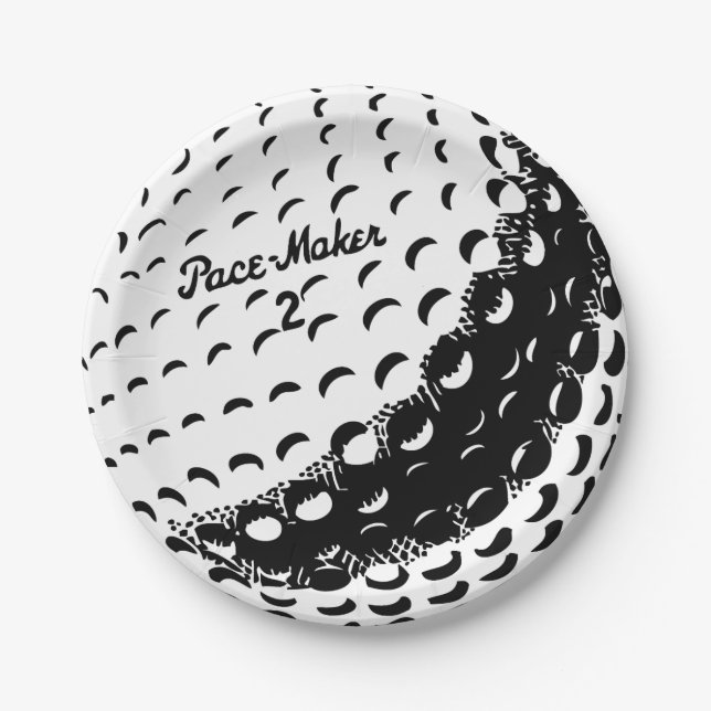 Golf Ball Paper Plate (Front)