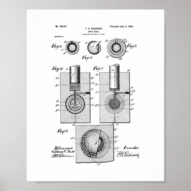 Golf-ball Patent Poster (Front)