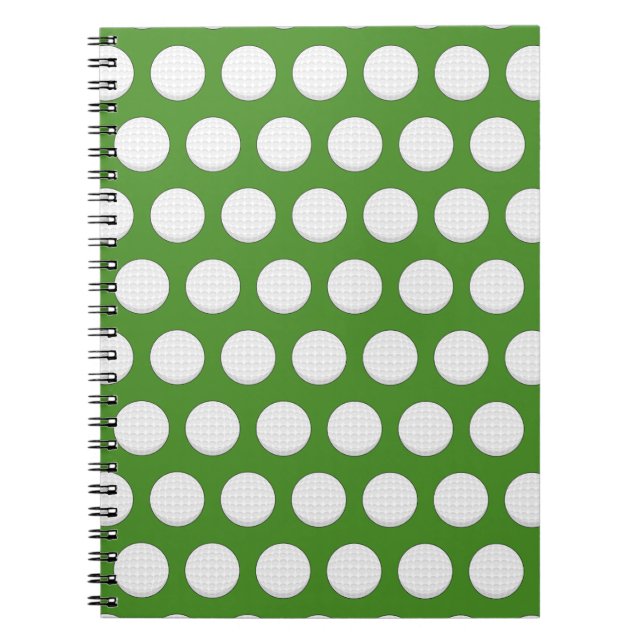 Golf Ball Pattern Notebook (Front)