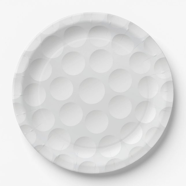 Golf Ball Pattern Paper Plate (Front)