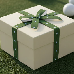 Golf Ball Pattern Putting Green Ribbon for Golfers Satin Ribbon