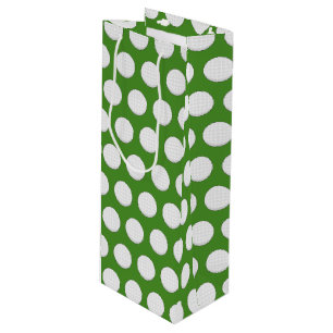 Golf Ball Pattern Wine Gift Bag