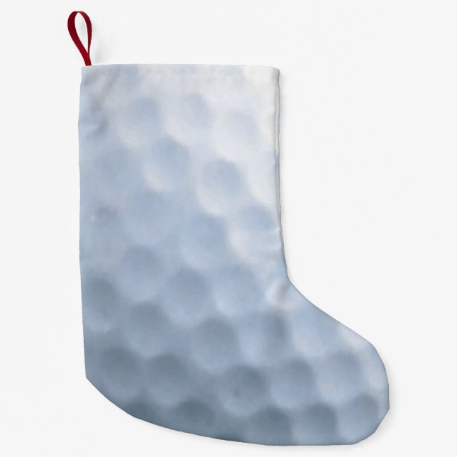 Golf Ball Print Pattern Background Small Christmas Stocking (Front)