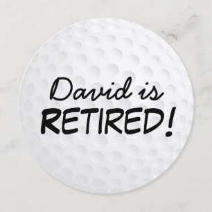 Golf Ball Retirement Party Invitation