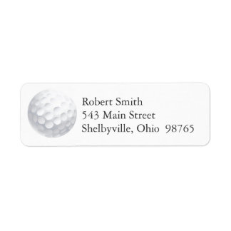 Golf Ball Return Address Labels