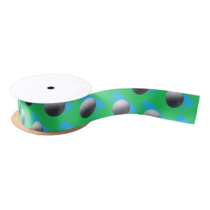 Golf Ball ribbon spool Satin Ribbon