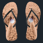 Golf Ball Sand Bunker Funny Custom Created Flip Flops<br><div class="desc">Here are some custom flip flops with your own image or you can use mine either way you will be styling on the beach this summer. Make sure to bookmark this page to come back to it in the future. If you like/love our designs make sure to like or share...</div>