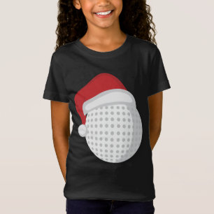 Golf Ball Santa Claus Hat - Christmas Holiday Golf T-Shirt