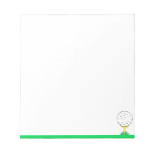 Golf Ball Simple Custom Notepad