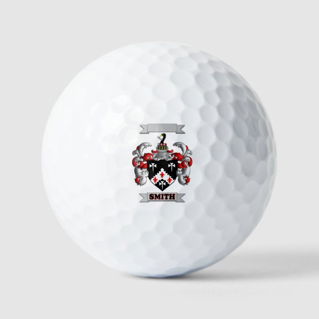 Golf Ball Smith UK Surname Shield (Front)