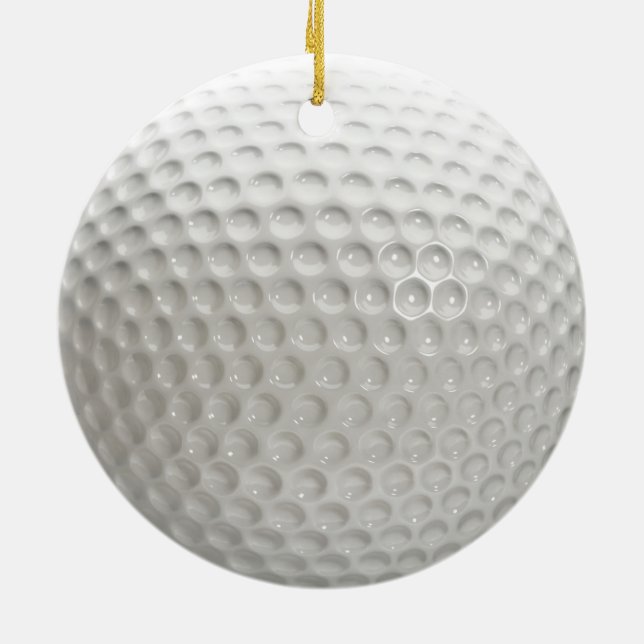 Golf Ball Sport Ceramic Tree Decoration (Back)