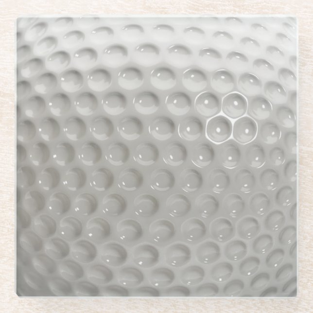 Golf Ball Sport Glass Coaster (Front)
