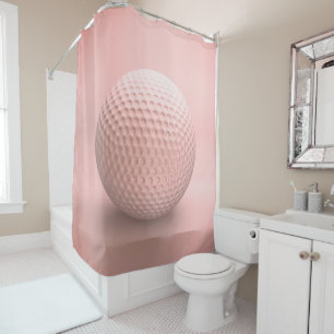 Golf Ball Sport Pink Shower Curtain