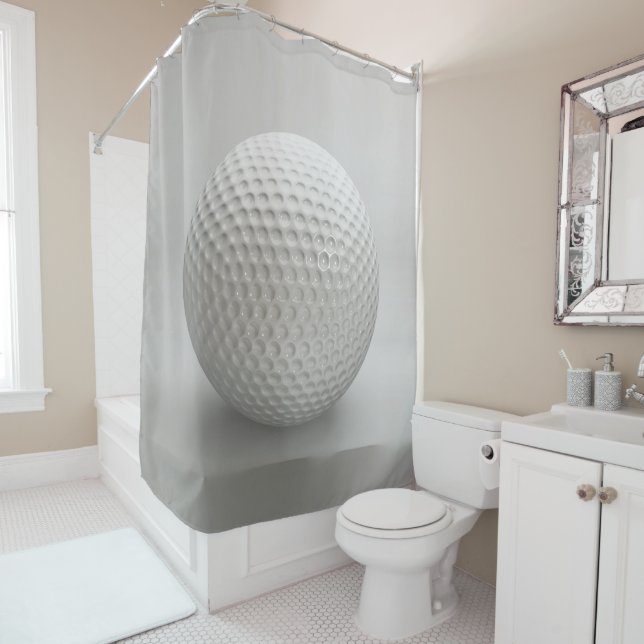 Golf Ball Sport Shower Curtain (In Situ)