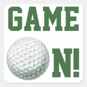 Golf Ball Square Sticker
