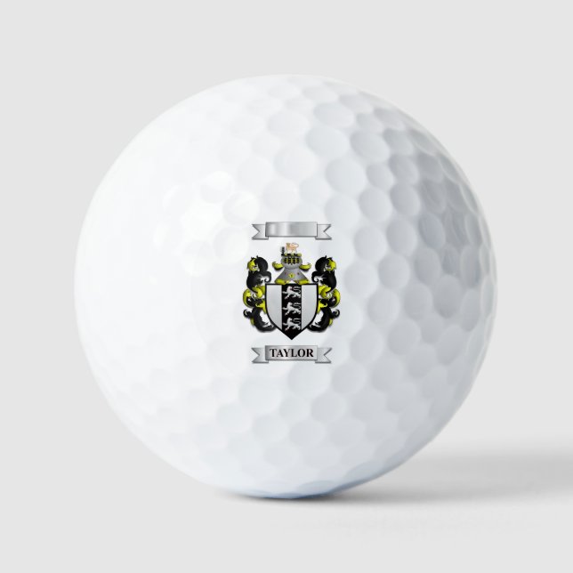 Golf Ball Taylor UK Surname Shield (Front)