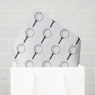 Golf Ball Tee Pattern Classic Timeless Golfing Fun Tissue Paper