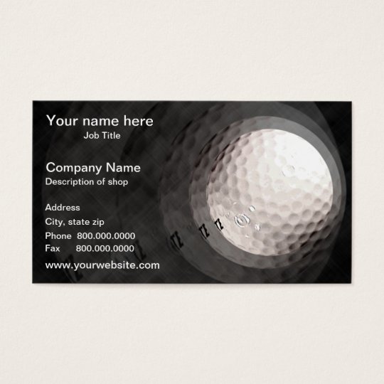 Golf Ball Template Business Card