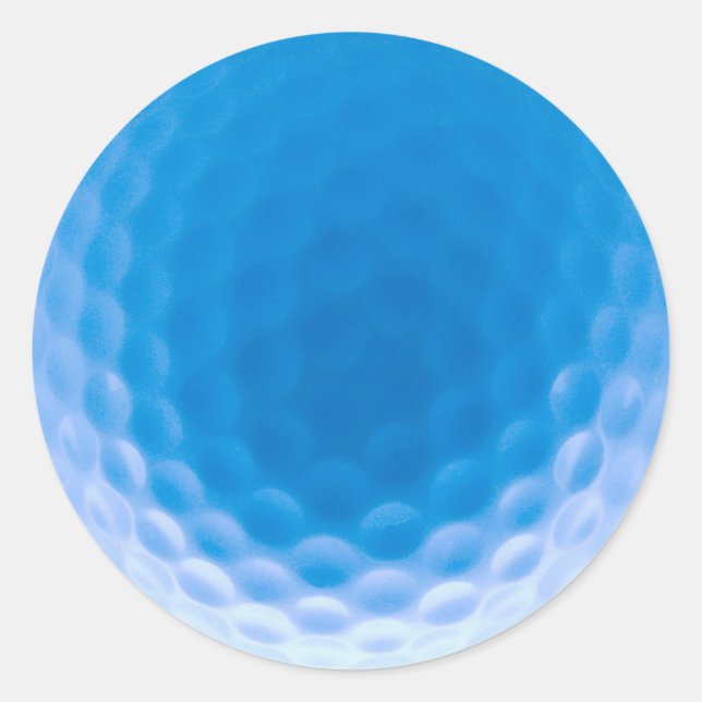 Golf Ball Texture Dimples Arctic Blue Classic Round Sticker (Front)