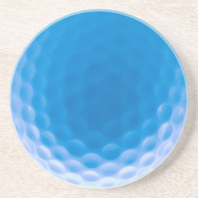 Golf Ball Texture Dimples Arctic Blue Coaster (Front)