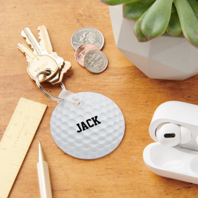 Golf Ball Texture Personalised Keychain (Desk)