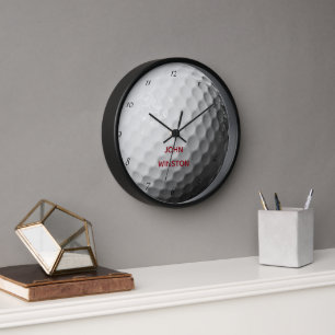Golf Ball Texture Personalised Wall Clock