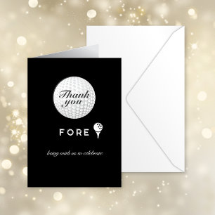 Golf Ball Thank You Black White Formal Custom
