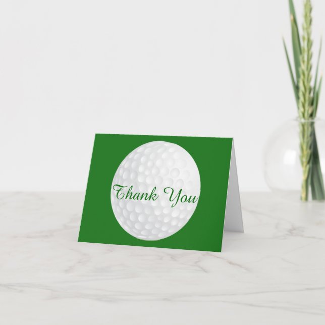 Golf Ball Thank You Invitation (Front)