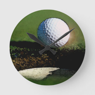 Golf Ball & the Hole Round Clock