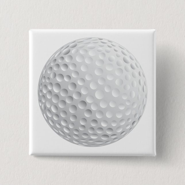 golf ball vector graphic 15 cm square badge (Front)