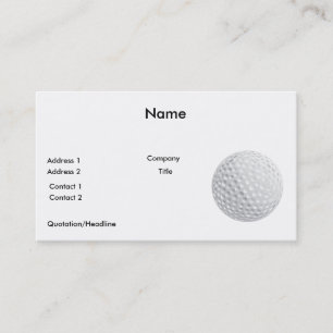 golf ball vector graphic business card