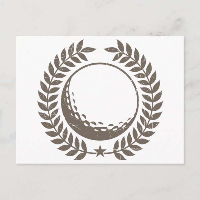 Golf Ball Vintage Design Postcard (Front)