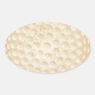 golf ball vintage oval sticker