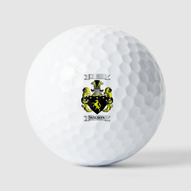 Golf Ball Wilson UK Surname Shield (Front)