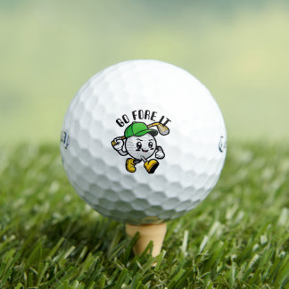 Golf Ball with Big Personality - Funny Go Fore It