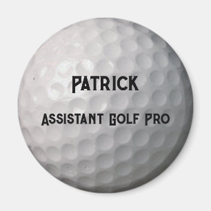 Golf Ball with Dimples Personalized Name Title Magnet