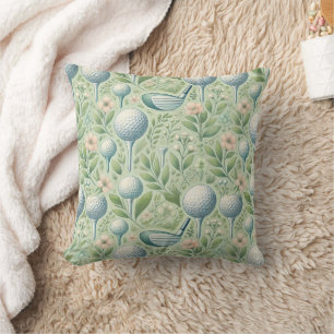 Golf ball with flowers for golfer in March green Cushion
